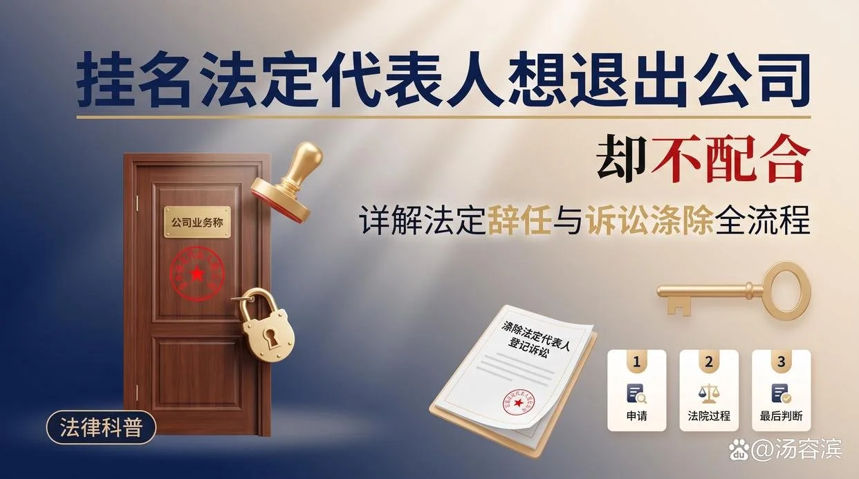 挂名法定代表人想退出公司却不配合？详解法定辞任与诉讼涤除全流程