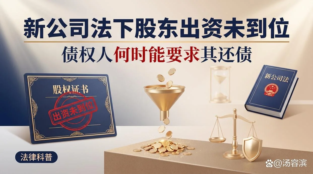 新公司法下股东出资未到位，债权人何时能要求其还债？