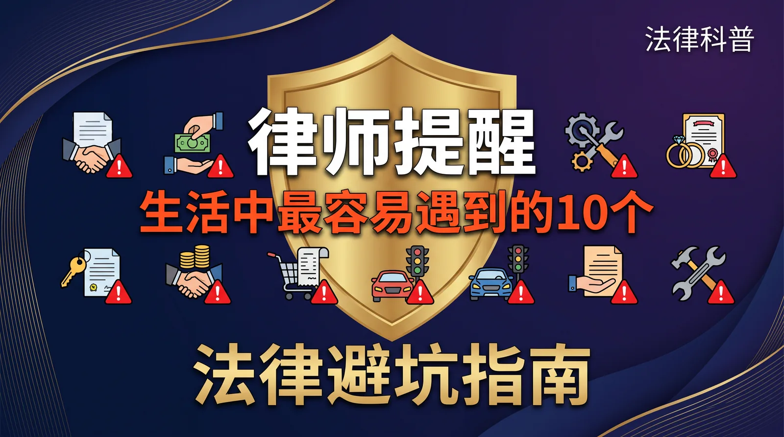 律师提醒：生活中最容易踩的10个法律坑【避坑速查全指南】