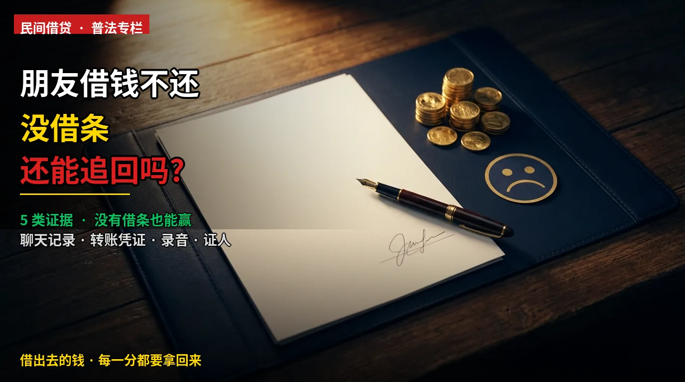 朋友借钱不还,没有借条还能追回吗?【证据链构建与追讨指南】